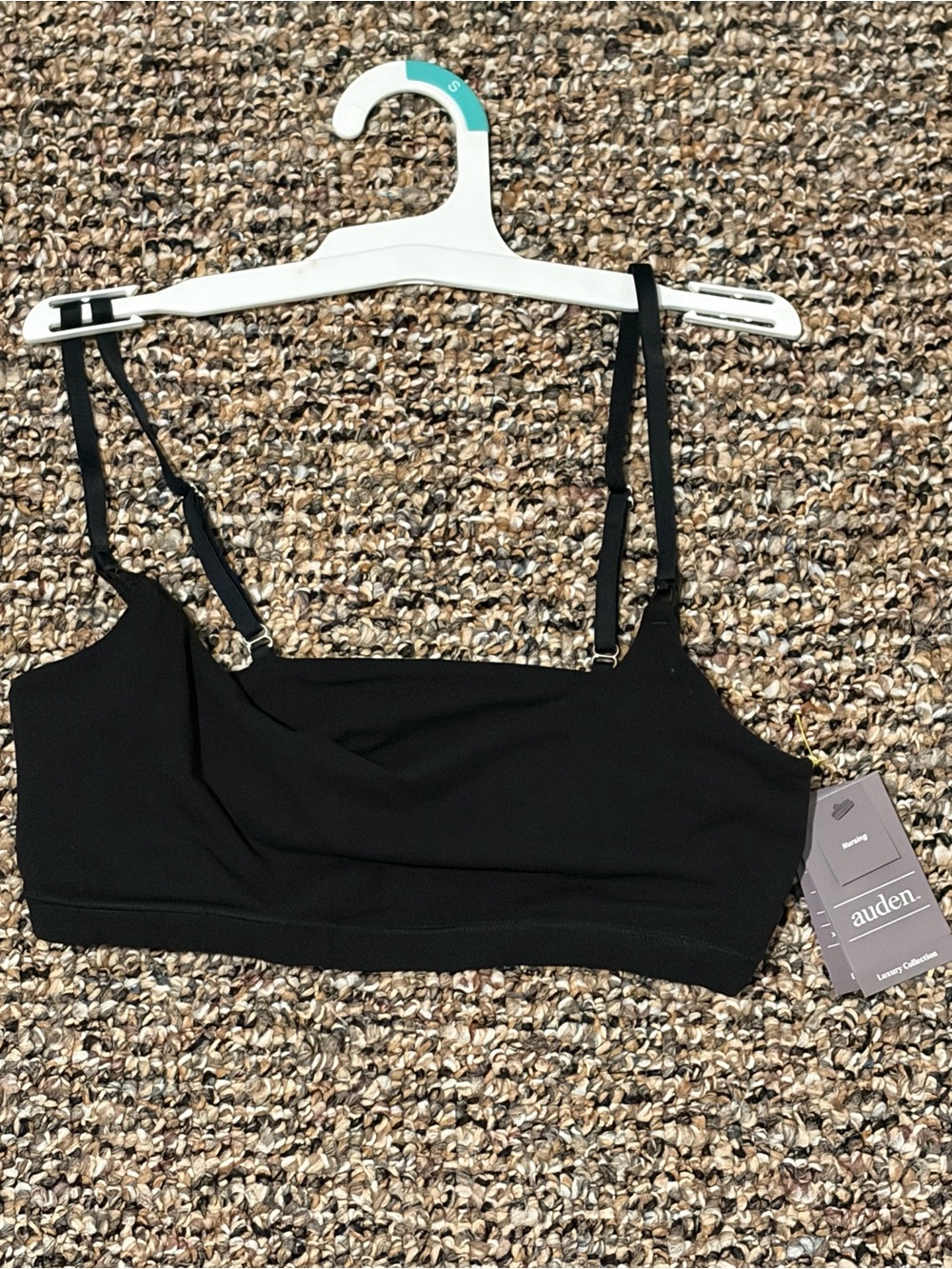 Auden Black Stretch Nursing Bra with Adjustable Straps